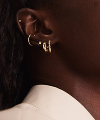 Letter Stud-10k Yellow Gold / O