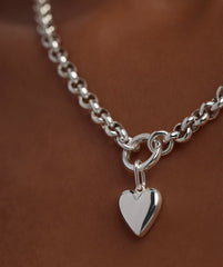 Puffy Heart Charm-18k Gold Vermeil