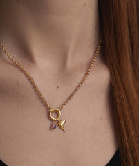 Hummingbird Charm-14k Yellow Gold