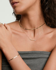 Celeste Lab Grown Diamond Horizon Necklace-14k Yellow Gold / Lab Grown Diamond / 15-17 inches
