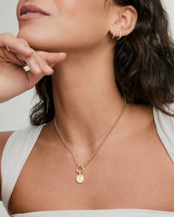 Disc PavÃ© Diamond Engravable Charm-14k Yellow Gold / Natural Diamond