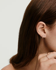 Single Diamond Mini Stud-10k Yellow Gold / Natural Diamond / Butterfly Back