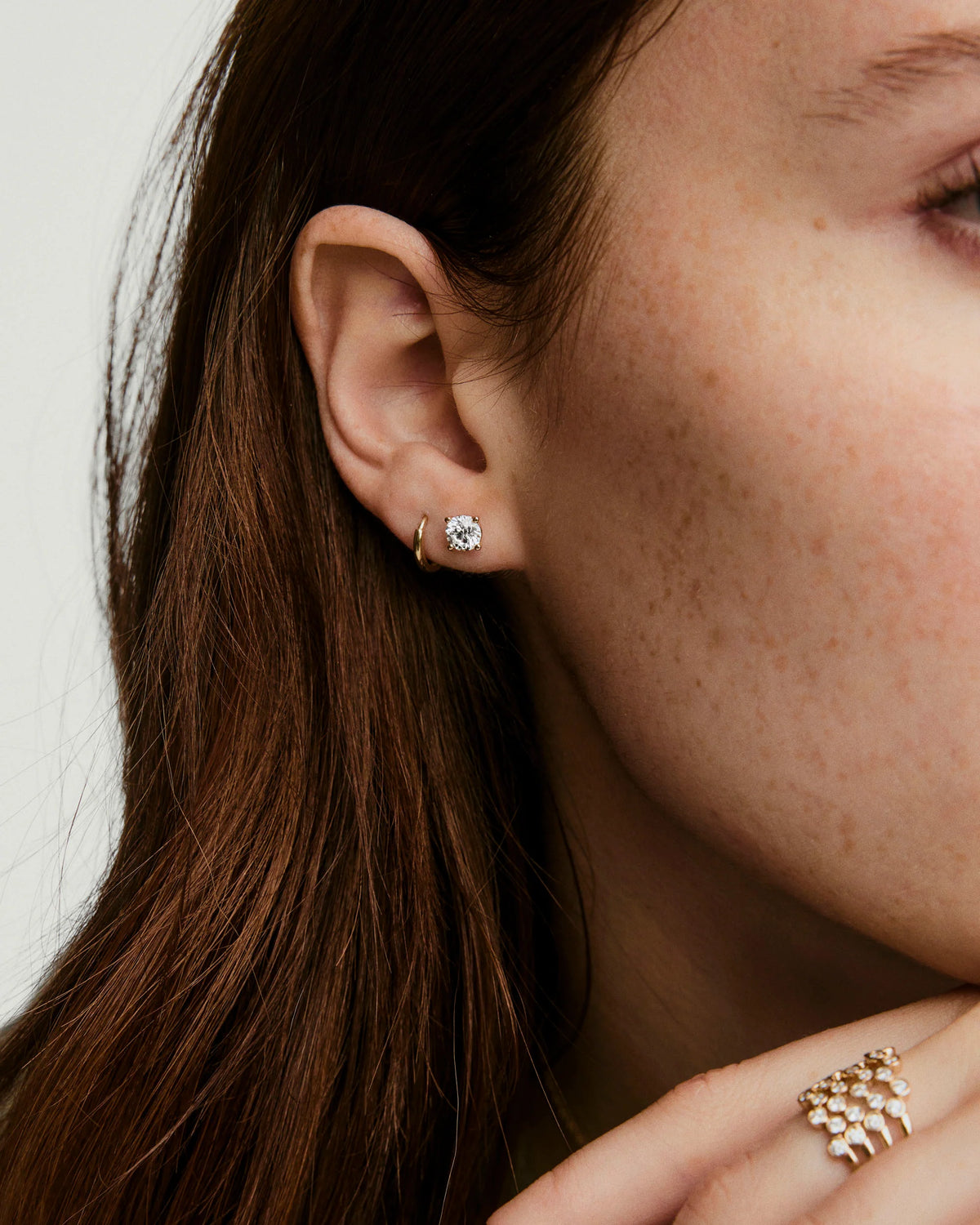 Lab Grown Diamond Round Studs 1 TCW-14k Yellow Gold / Lab Grown Diamond / 1