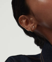 Piercing Studio - Single Diamond Droplet Stud-14k White Gold / Natural Diamond