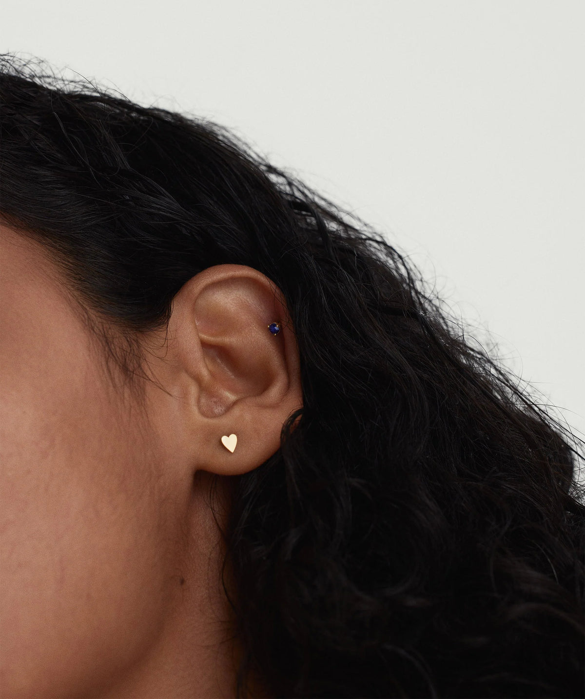 Single Mini Heart Stud-14k Yellow Gold