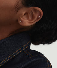Piercing Studio - Single Micro Diamond Flat Back Stud-14k Yellow Gold / Natural Diamond