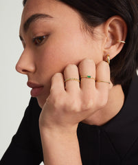 Baguette Stacker Ring-14k Yellow Gold / Natural Diamond / 4