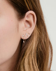 Single Celeste Lab Grown Diamond Chain Stud-14k Yellow Gold / Lab Grown Diamond