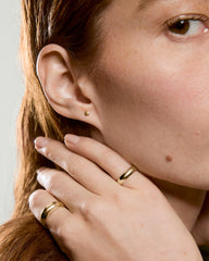 Single Mini Thumbtack Stud-14k Yellow Gold / Flat Back