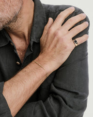 Figaro Chain Bracelet-14k Yellow Gold / 7.5 inches