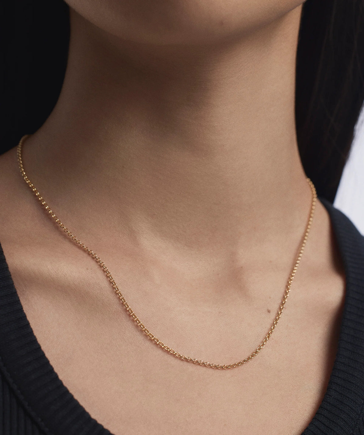 Baby Rolo Chain-14k Yellow Gold / 20-22 inches