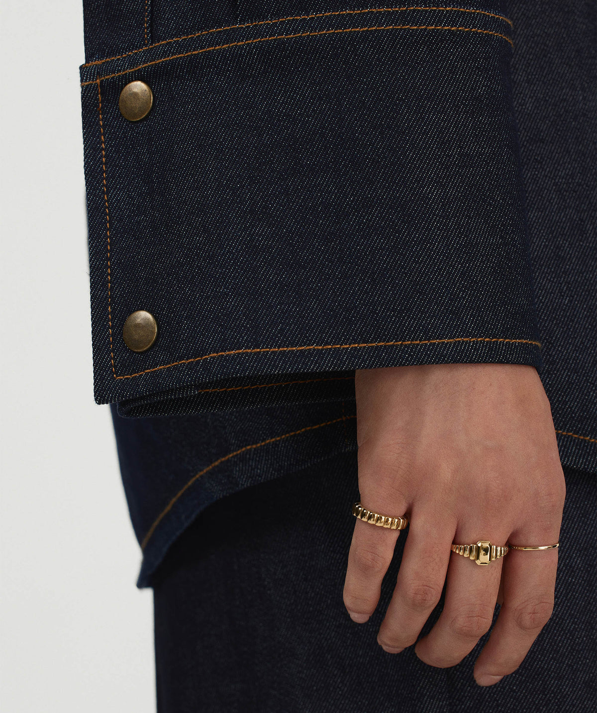 Charlotte Step Cut Signet Ring-14k Yellow Gold / 7