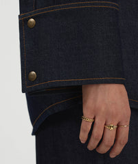 Charlotte Step Cut Signet Ring-14k Yellow Gold / 7