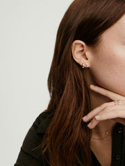 Single Droplet Stud-14k Yellow Gold / Lab Grown Diamond / Butterfly Back