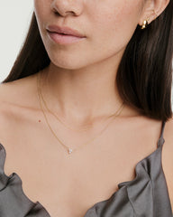 Lotus Necklace-18k Gold Vermeil / Lab Grown Sapphire / 16-18"