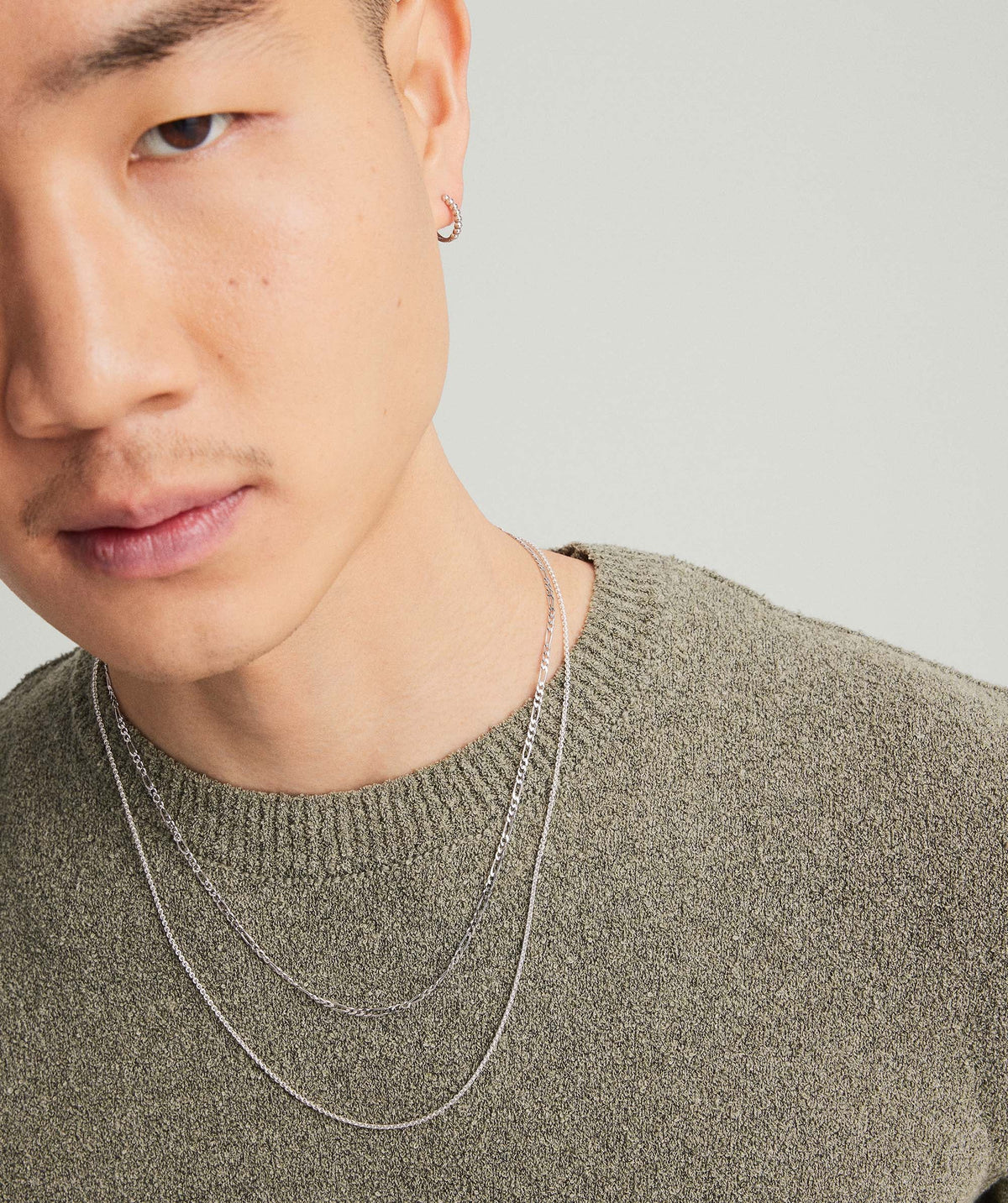 Figaro Chain Necklace-Sterling Silver / 20 inches