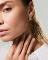 Open DÃ´me Hoops-Sterling Silver