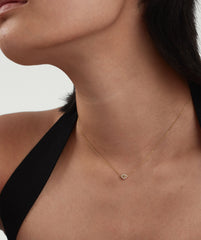 PavÃ© Diamond Evil Eye Necklace-14k Yellow Gold / Natural Diamond / 16-18 inches