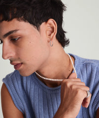 Paradigm Pearl Necklace-Sterling Silver / Pearl / 18 inches