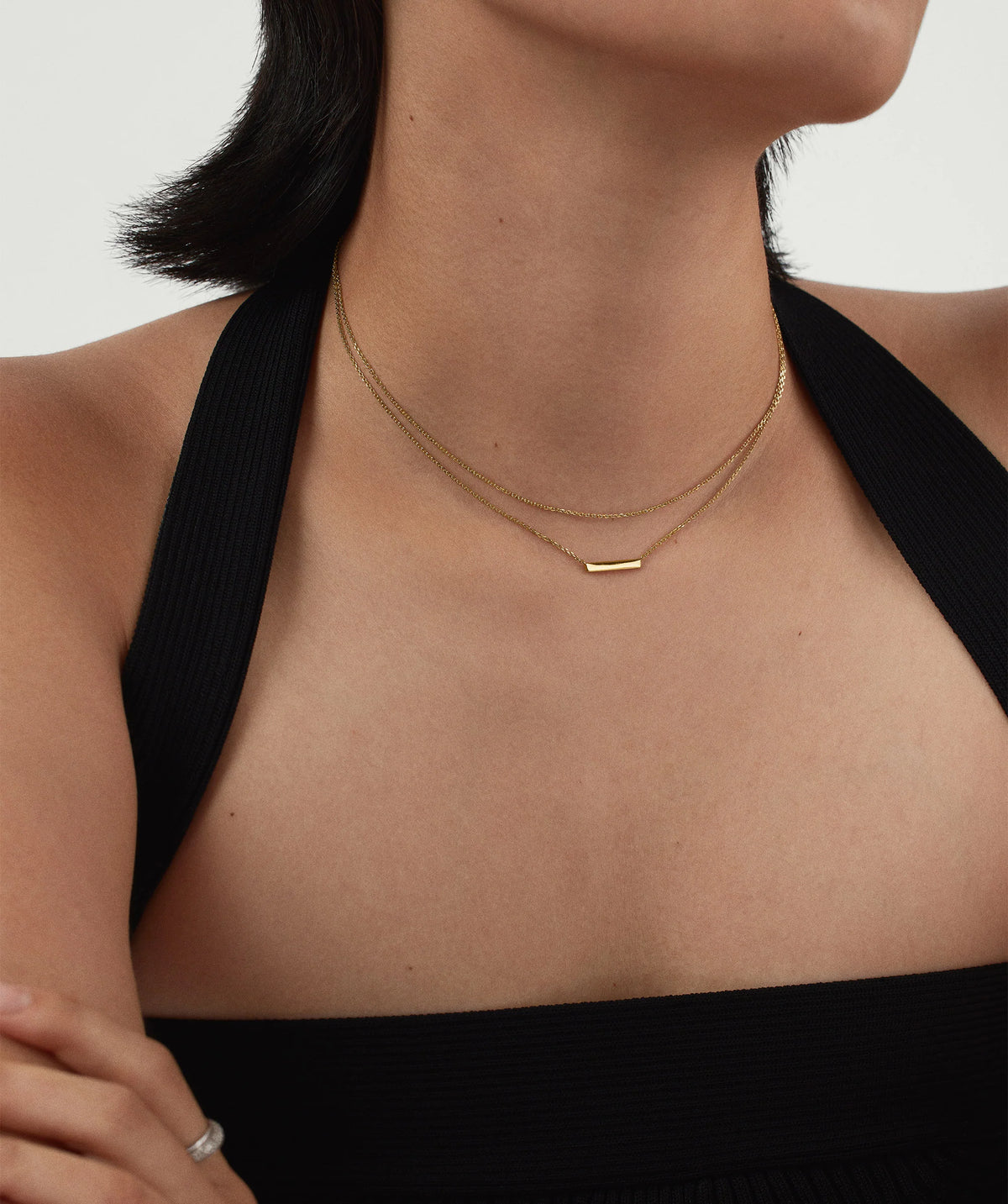 Layered Bar Necklace-18k Gold Vermeil / 15-17 inches