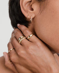 PavÃ© Diamond Small Hoops-14k Yellow Gold / Natural Diamond