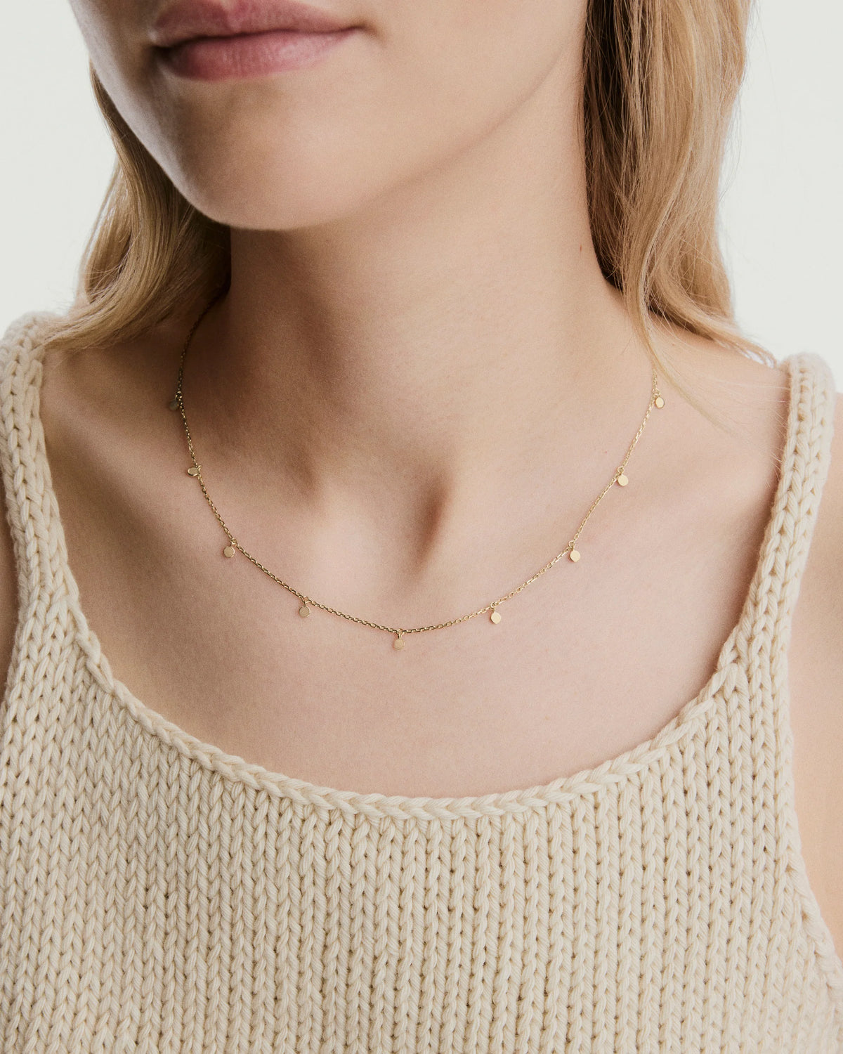 Dot Chain Necklace-18k Gold Vermeil / 16-18 inches