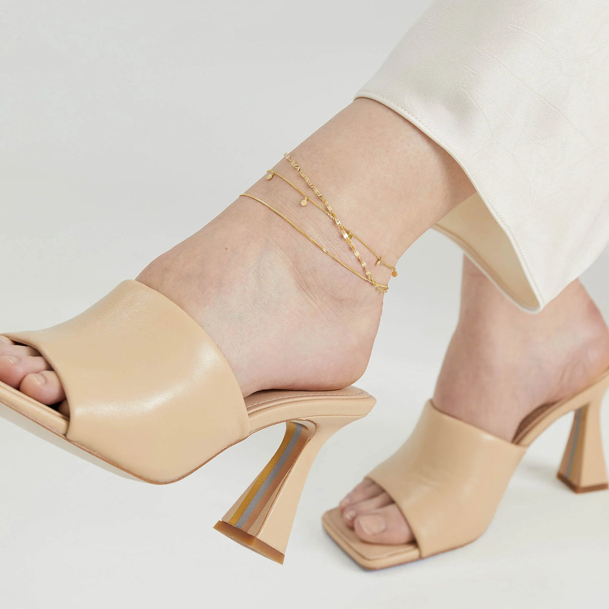 Dot Chain Anklet-14k Yellow Gold / 9.5 inches