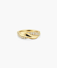Brioche PavÃ© Lab Grown Sapphire Ring-18k Gold Vermeil / Lab Grown Sapphire / 5