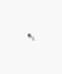 Piercing Studio - Single Puffy Pyramid Flat Back Stud-14k White Gold