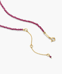 Carmen Beaded Necklace-18k Gold Vermeil / Rhodolite / 16-18"