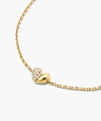 Better Half Heart Bracelet-14k Yellow Gold / Lab Grown Diamond / 6-7 inches