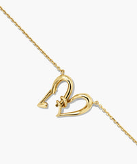 Heart to Heart Necklace-18k Gold Vermeil / 18 inches