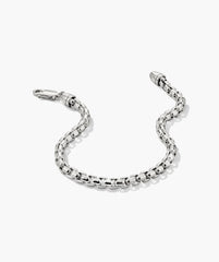 4mm Round Box Chain Bracelet-Sterling Silver / 7 inches