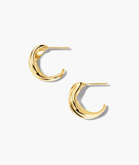 Open DÃ´me Hoops-Sterling Silver