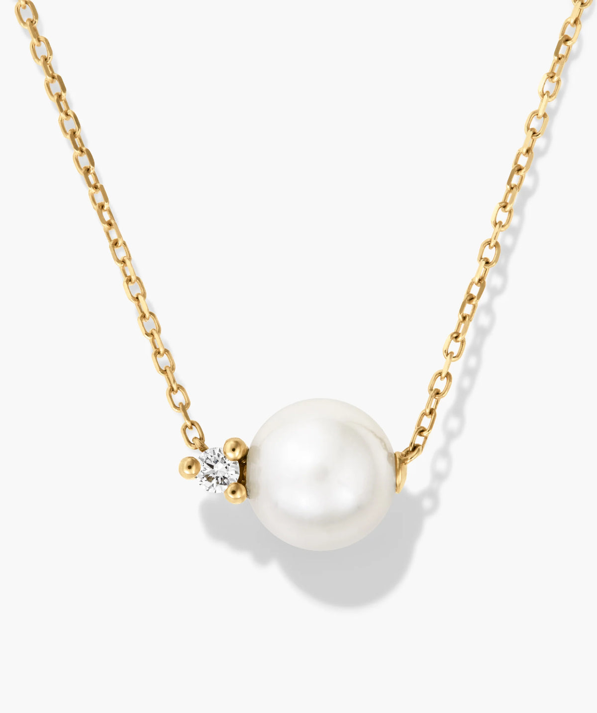 Amelie Necklace-14k Yellow Gold / Pearl / 16-18 inches