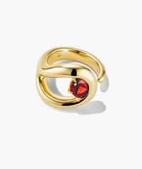 Organic DÃ´me Curve Gemstone Ring-Sterling Silver / Prasiolite / 10