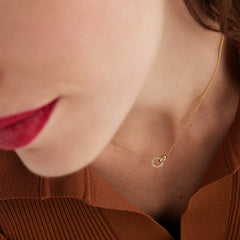 PavÃ© Diamond Linked Necklace-14k Yellow Gold / Natural Diamond / 16-18 inches