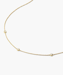 Satellite Necklace-18k Gold Vermeil / Lab Grown Sapphire / 14-16"