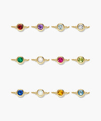 Sia Birthstone Bracelet-18k Gold Vermeil / Garnet / 6-7 inches