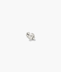 Piercing Studio - Single Lab Grown Diamond Petal Stud-14k White Gold / Lab Grown Diamond