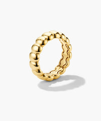 Puffy Charlotte Stacker Ring-18k Gold Vermeil / 10