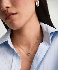 Linked Two-Tone Necklace-18k Gold Vermeil, Sterling Silver / 16-18 inches