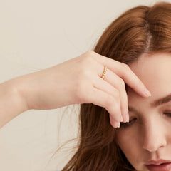 Metallic Sphere Ring-18k Gold Vermeil / 10