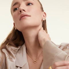 Vermeil Linked Necklace-18k Gold Vermeil / 16-18 inches