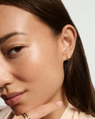 Single Easy Huggie Hoop-10k Yellow Gold