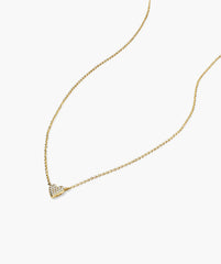 Mini Heart PavÃ© Diamond Necklace-14k Yellow Gold / Natural Diamond / 16-18 inches