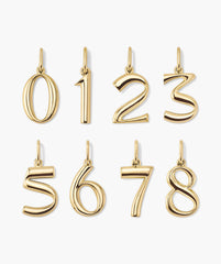 Oversized Number Charm-Sterling Silver / 2