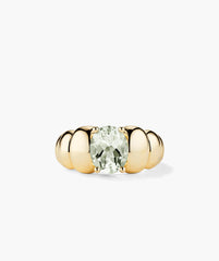 Puffy Charlotte Gemstone Ring-14k Yellow Gold / Prasiolite / 5