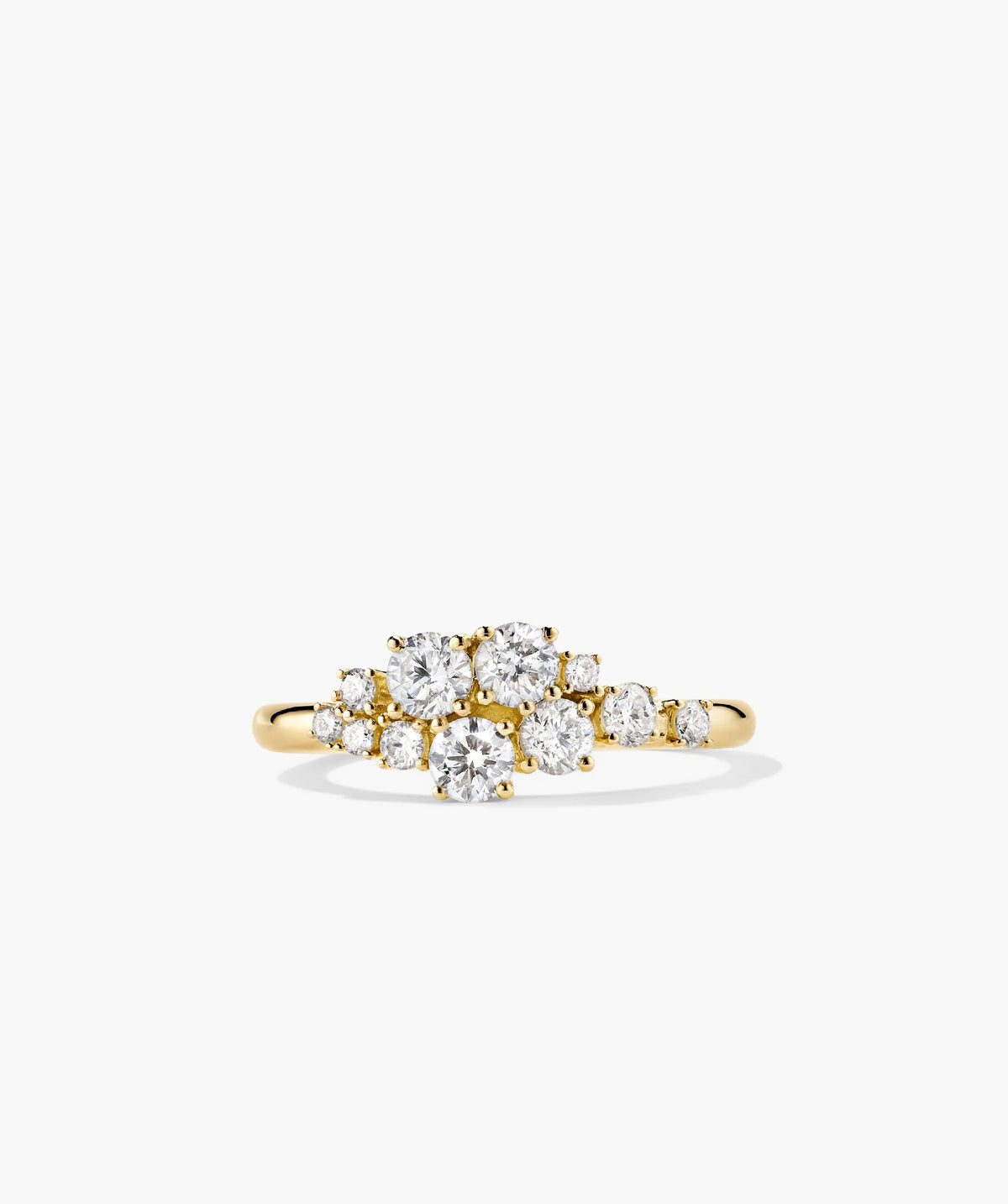 Diamonds Cluster Ring-5.5 / Natural Diamond / 14k Yellow Gold