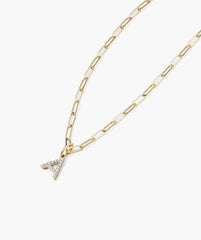 Diamond Letter Charm-14k Yellow Gold / Natural Diamond / N